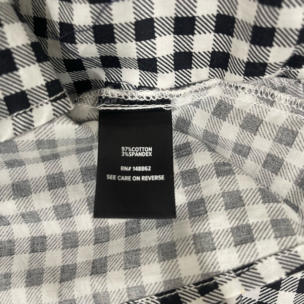 Torrid Black White Gingham Plaid Poplin Cami Sweetheart Tank Top Zip Back Size 2 - Picture 10 of 11